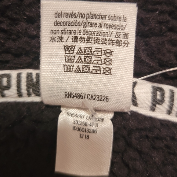 Victoria's Secret PINK Rare Rainbow Checkerboard Hoodie L - Picture 9 of 10